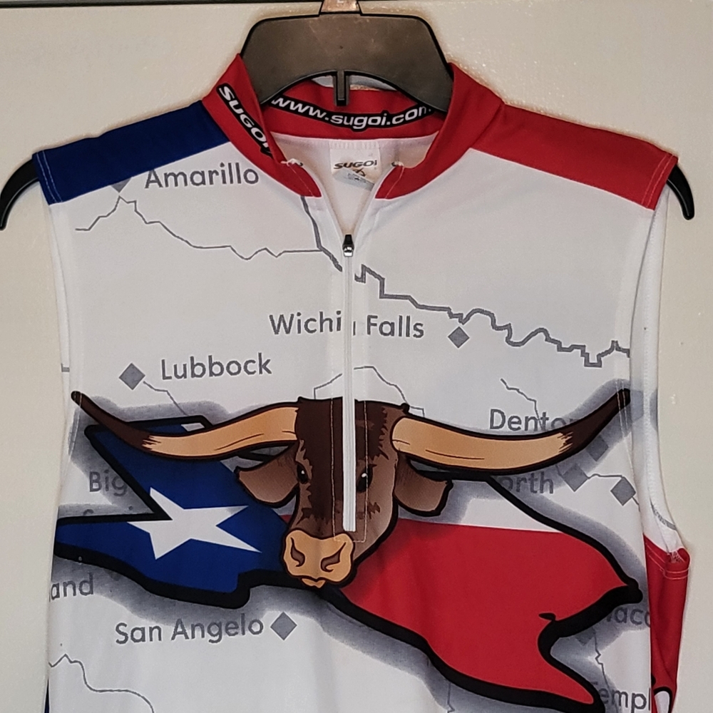 🚲 Sugoi Cycling jersey Texas rode map size L